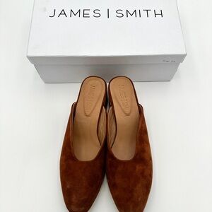 James Smith - Woman's shoes / CAFE SOCIETY/ TAN SUEDE heel Size 39 Size 8 USA